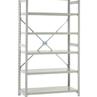 Sistema a scaffali Grigio chiaro RS PRO 6 ripiani, 2100mm x 1000mm, 400mm