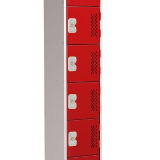 Armadietto Acciaio Colore rosso RS PRO 6 porta No, 1800 mm x 300 mm x 450mm