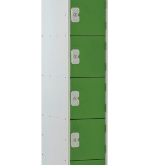Armadietto Colore verde RS PRO 6 porta Vented, 1800 mm x 300 mm x 450mm
