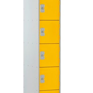 Armadietto Colore giallo RS PRO 6 porta Vented, 1800 mm x 300 mm x 450mm