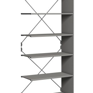 Sistema a scaffali Grigio chiaro Acciaio RS PRO 6 ripiani, 1850mm x 1000mm, 450mm