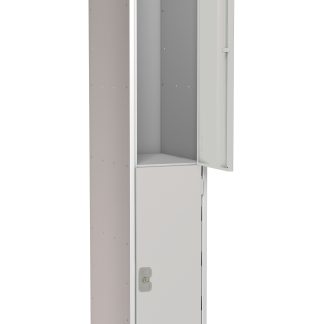 Armadietto Acciaio Grigio chiaro RS PRO 2 porta No, 1800 mm x 380 mm x 450mm