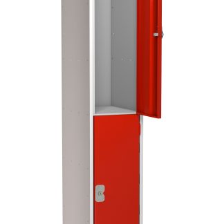 Armadietto Acciaio Colore rosso RS PRO 2 porta No, 1800 mm x 380 mm x 450mm