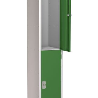 Armadietto Acciaio Colore verde RS PRO 2 porta No, 1800 mm x 380 mm x 450mm