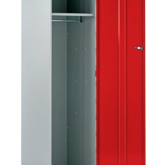 Armadietto di stoccaggio Acciaio Grigio chiaro, Rosso RS PRO 1 porta No, 1800 mm x 600 mm x 600mm