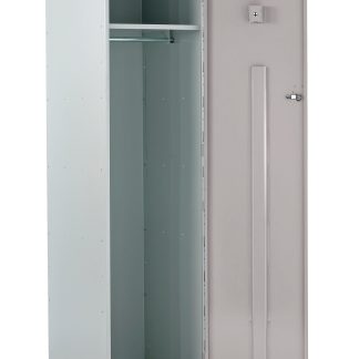 Armadietto di stoccaggio Acciaio Grigio chiaro RS PRO 1 porta, 1800 mm x 600 mm x 600mm