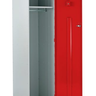 Armadietto di stoccaggio Acciaio Grigio chiaro, Rosso RS PRO 1 porta Vented, 1800 mm x 600 mm x 600mm