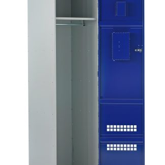 Armadietto di stoccaggio Acciaio Blu, Grigio chiaro RS PRO 1 porta, 1800 mm x 600 mm x 600mm