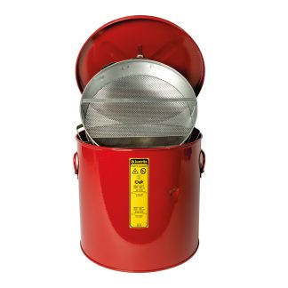 Serbatoio chimico in Acciaio Justrite, capacità 30L, dimensioni 362 x 397mm, azionamento Manuale/elettrico