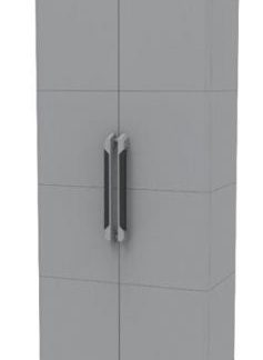 Armadietto di stoccaggio da pavimento a 2 ante RS PRO in Plastica, 780 x 430 x 1840mm, 3 ripiani, Bloccabile