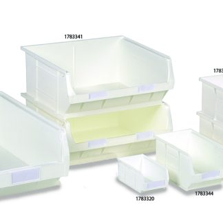 Contenitori Euro RS PRO in PP, 1.27L, col. Bianco, 75mm x 165mm x 100mm