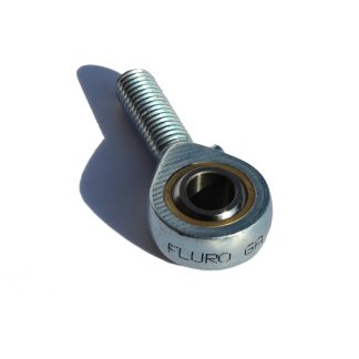 Terminale aste Fluro, lunghezza 124mm, foro da 25mm, filettatura Maschio M24 x 3, carico dinamico 47kN, statico 62kN,