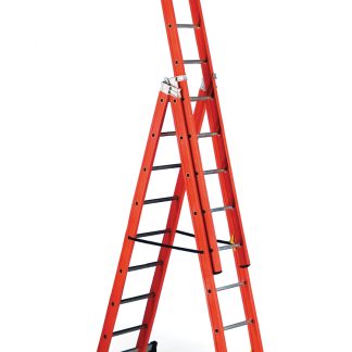 Scala RS PRO a 3 x 8 gradini, apertura 5.47m, montanti in Fibra di vetro