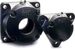 Cuscinetto flangiato SKF, 4 fori di montaggio, Ø int 75mm, dimensioni 210mm x 117.5mm x 82mm