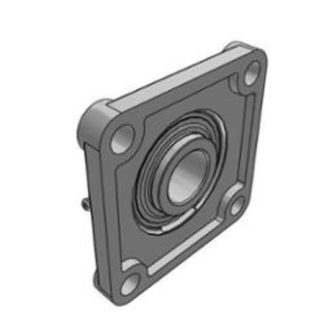 Cuscinetto flangiato SKF, 4 fori di montaggio, Ø int 31.75mm, dimensioni 118mm x 44.4mm x 92mm