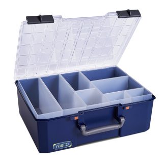 Contenitore modulare Raaco, 8 scomparti regolabili, 147mm x 413mm x 330mm