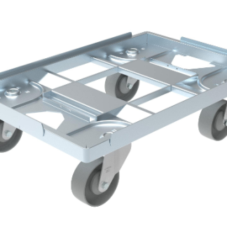 Carrello con ruote Acciaio RS PRO, carico 300kg, 400mm x 600mm