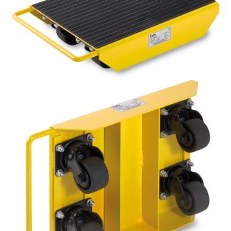 Carrello con ruote Acciaio STEERMAN, carico 2t, 400mm x 430mm