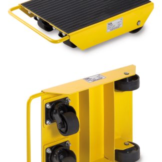 Carrello con ruote Acciaio STEERMAN, carico 1t, 340mm x 430mm