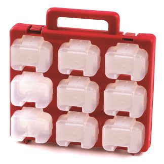 Contenitore modulare RS PRO in Plastica, 18 scomparti, 330mm x 330mm x 130mm, Coperchio trasparente