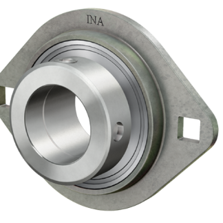 Cuscinetto flangiato INA, 2 fori di montaggio, Ø int 25mm, dimensioni 95.2mm x 71mm, in Acciaio