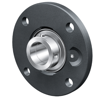 Cuscinetto flangiato INA, 4 fori di montaggio da 14mm, Ø int 50mm, dimensioni 165mm x 51.6mm x 31.6mm, in Ghisa