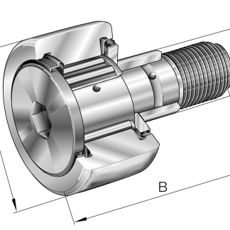 Cuscinetto a rullo INA, Ø 19mm, lungh. rullo 32mm, foro int. 8mm