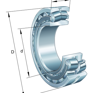 Cuscinetto a rullo FAG, Ø int. 45mm, Ø est. 100mm, guida larga 36mm