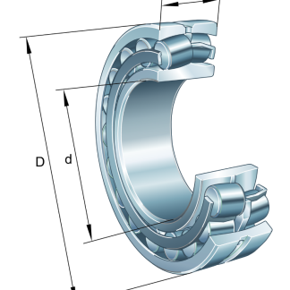 Cuscinetto a rullo FAG, 2 file , Ø int. 55mm, Ø est. 120mm, guida larga 43mm