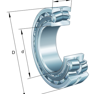 Cuscinetto a rullo FAG, 2 file , Ø int. 65mm, Ø est. 140mm, guida larga 33mm