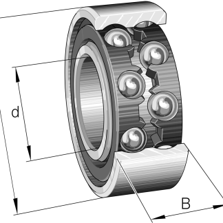 Cuscinetto a sfera Cuscinetti radiali a due corone di sfere FAG in Acciaio, 2 file, Ø int. 40mm, Ø est. 90mm, Largh.