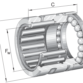 Cuscinetto a rullo FAG, Ø int. 10mm, Ø est. 19mm, guida larga 18mm