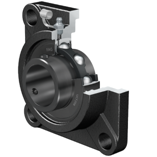 Cuscinetto flangiato FAG, 4 fori di montaggio, Ø int 60mm, dimensioni 175mm x 68.7mm, in Ghisa