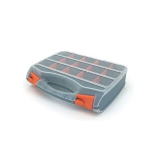 Scatola di stoccaggio RS PRO in Plastica, 30 scomparti, 75mm x 310mm x 260mm, Coperchio trasparente