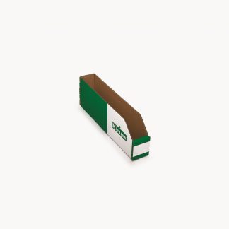 Cestino Kbins Verde, Bianco Cartone No, 100mm x 50mm x 300mm