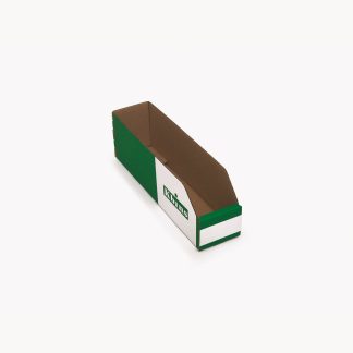 Cestino Kbins Verde, Bianco Cartone No, 100mm x 75mm x 300mm