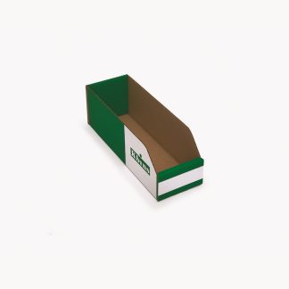 Cestino Kbins Verde, Bianco Cartone No, 100mm x 100mm x 300mm