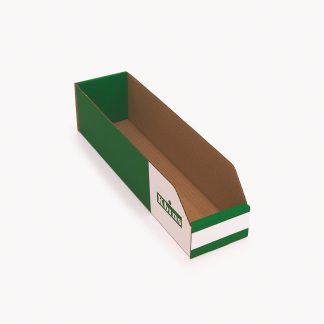 Cestino Kbins Verde, Bianco Cartone No, 100mm x 100mm x 400mm