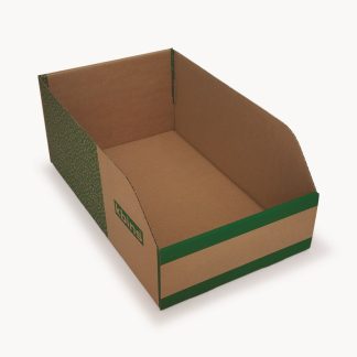 Cestino Kbins Verde, Bianco Cartone No, 200mm x 300mm x 500mm