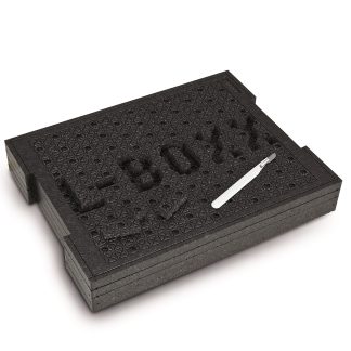 Inserto in schiuma BS SYSTEMS Rettangolare, Nero, 400 x 310 x 15mm, per L-BOXX 102