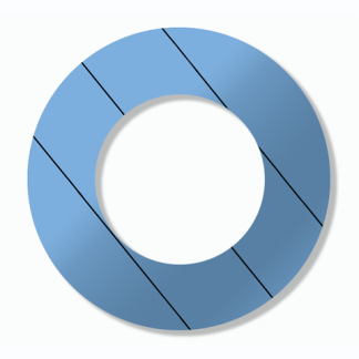 Bullone interno RS PRO in Fibra compressa, Ø int. 220mm, Ø est. 273mm, spessore 1.5mm