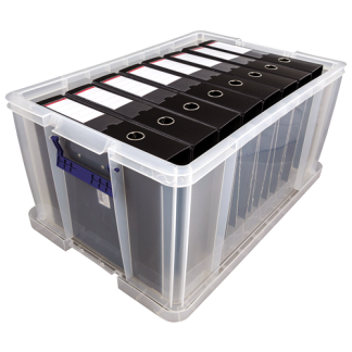 Scatola di stoccaggio Fellowes in Polipropilene, 70L, col. Trasparente, 32cm x 66cm x 45cm