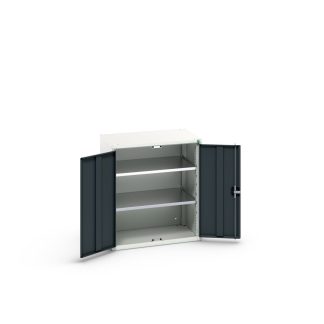 Armadietto da pavimento a 2 ante Bott in Lamiera di acciaio, 800 x 550 x 900mm, 2 ripiani, 0 cassetti, Bloccabile