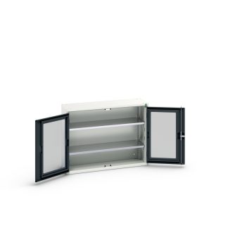 Armadietto da pavimento a 2 ante Bott in Lamiera di acciaio, 1050 x 350 x 800mm, 2 ripiani, 0 cassetti, Bloccabile