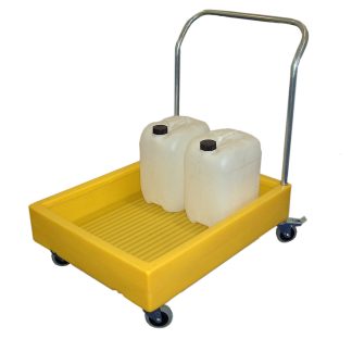 Carrello con pianale in PE Ecospill Ltd, 1000 x 700 x 300mm, portata max. 300kg