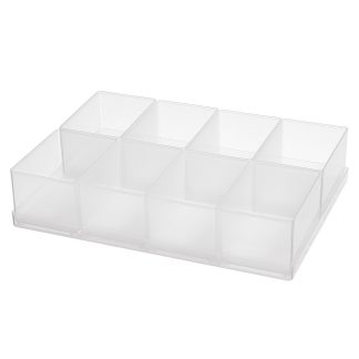 Inserto Raaco in Polipropilene, 8 scomparti regolabili, 47mm x 220mm x 160mm