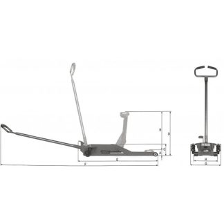 Cric idraulico SAM, portata max 12t