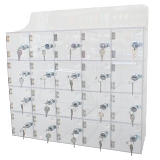 Armadietto PMMA Trasparente RS PRO 20 porta, 420 mm x 525 mm x 180mm