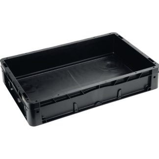Contenitori Euro 8888 in Polipropilene, 22L, col. Nero, 120mm x 400mm x 600mm