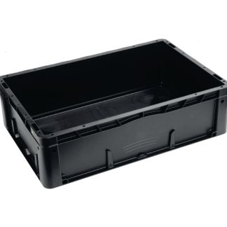 Contenitori Euro 8888 in Polipropilene, 30L, col. Nero, 175mm x 400mm x 600mm